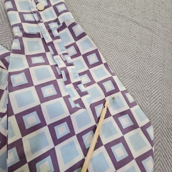 Roar Poplin Douce Button-Down Shirt Men's Size Small Long Sleeve Retro Geometric - Picture 12 of 16